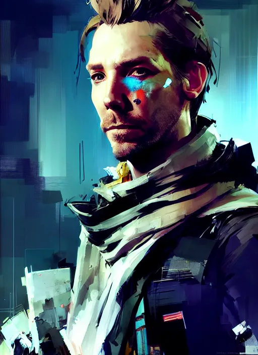 troy baker as higgs monaghan portrait, smoky eyes,, Stable Diffusion