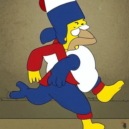 Image similar to pulcinella appearing in the simpsons ( 2 0 2 0 )