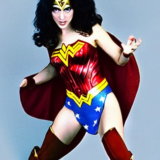 Image similar to Frank Zappa as Wonder Woman