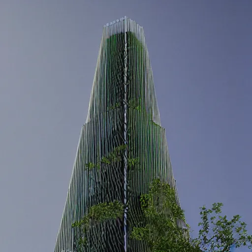 Image similar to a tower designed by Triptyque Architecture, photographed by Fernando Guerra, 4k