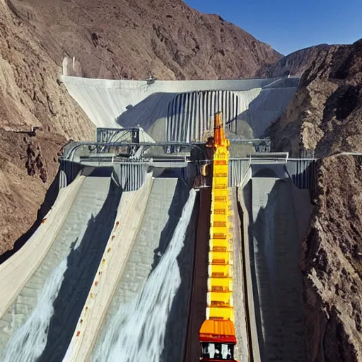 Image similar to hoover damn made out of legos