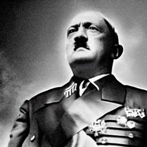 Prompt: A still of Hitler in a 1990s hip hop music video