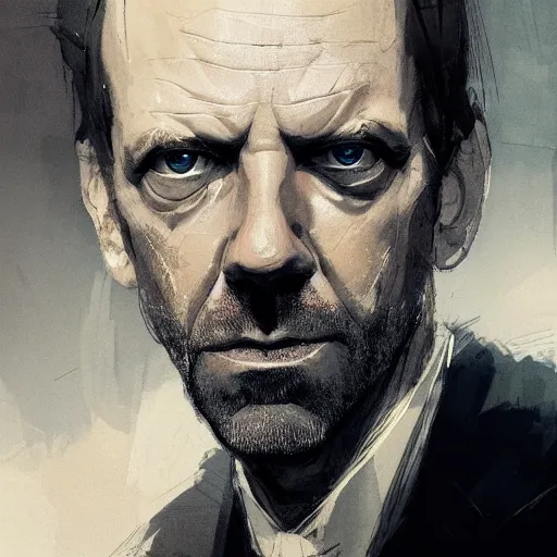 Image similar to portrait of Gregory House, dramatic lighting, illustration by Greg rutkowski, yoji shinkawa, 4k, digital art, concept art, trending on artstation