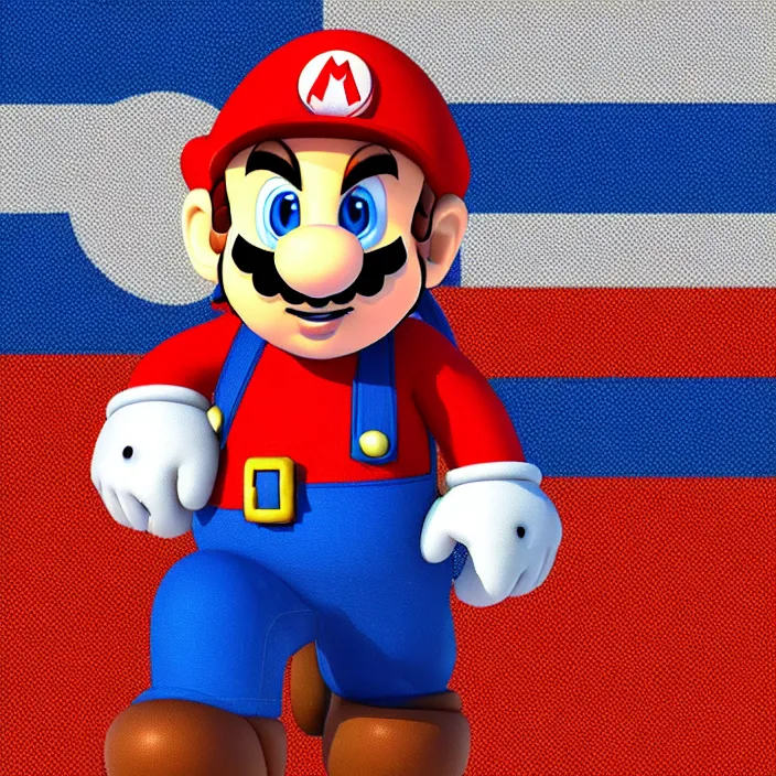 Prompt: super mario as a russian president