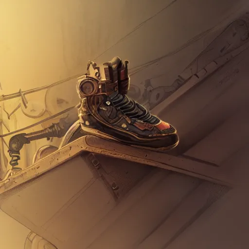 Image similar to sneaker concept art, steampunk, sharp focus, illustration, concept art by tooth wu