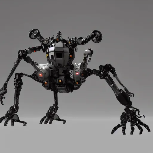 Image similar to hexapod beast, robotic, convex, kitbashing, robot, unreal engine, 4 k