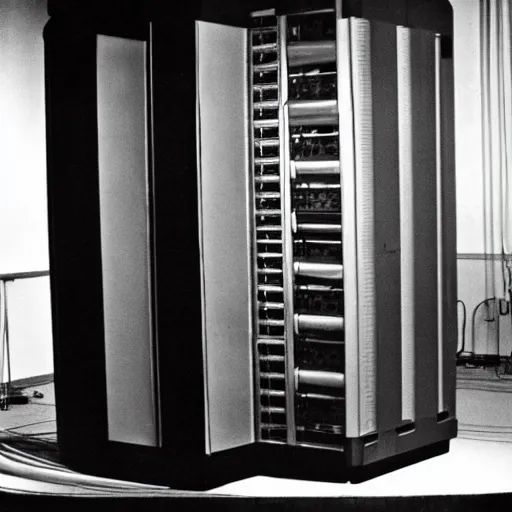 Prompt: a 1970's supercomputer made of flesh and bones, photograph, realistic