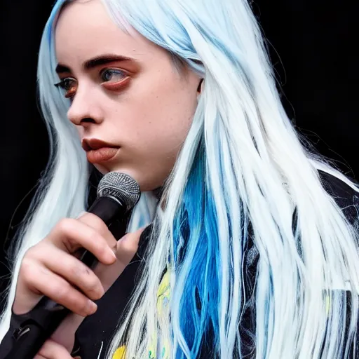 Image similar to Billie Eilish 4k detail