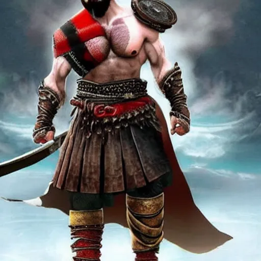 Image similar to Kratos Converts to islam