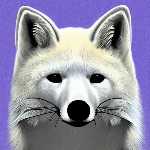 Prompt: portrait of a polar fox, Digital Art