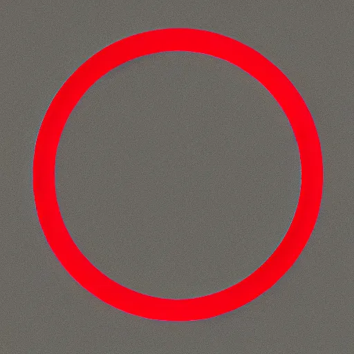 Image similar to red circle on white background with a vertical blue line through the center of the circle