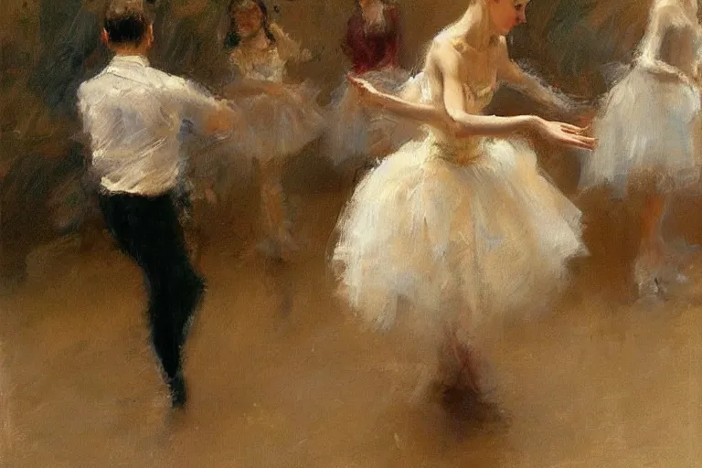 Prompt: “ ballerina painting by ron hicks ”