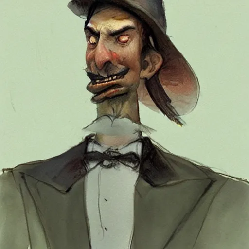 Image similar to the drunk french baron by peter de seve