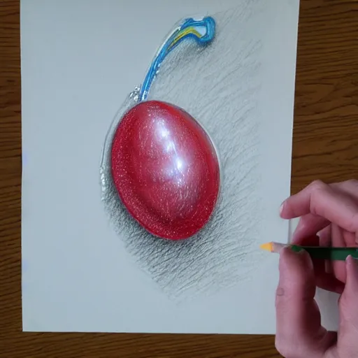 Prompt: a water balloon bursting freeze frame as a pencil drawing