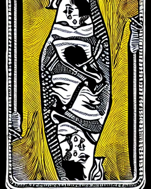 Prompt: queen of spades playing card in the style of giraud, jean