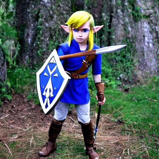 Image similar to Link as Zelda