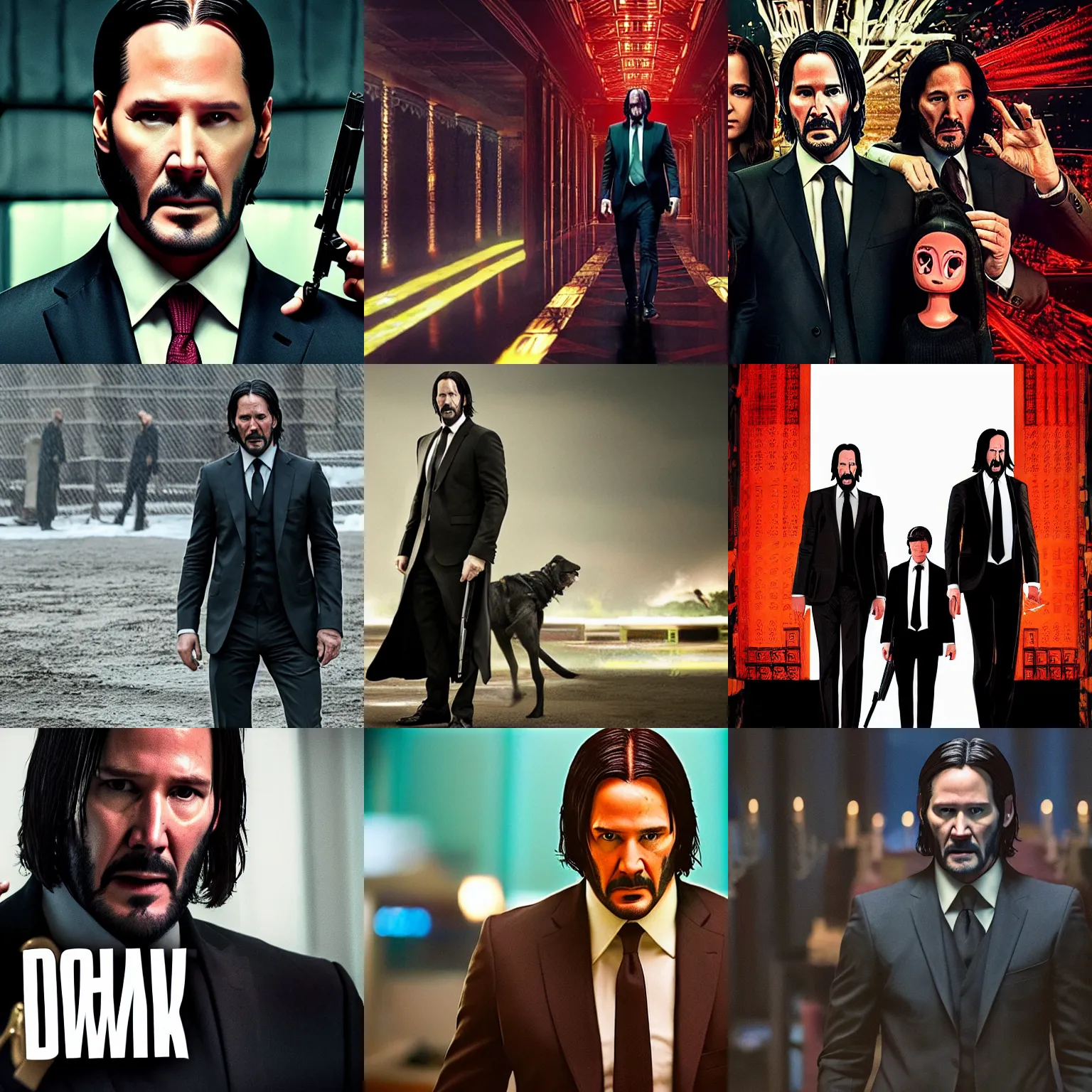Prompt: john wick directed by wes anderson