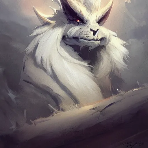 Prompt: furry fluffy floof dragon, by greg rutkowski