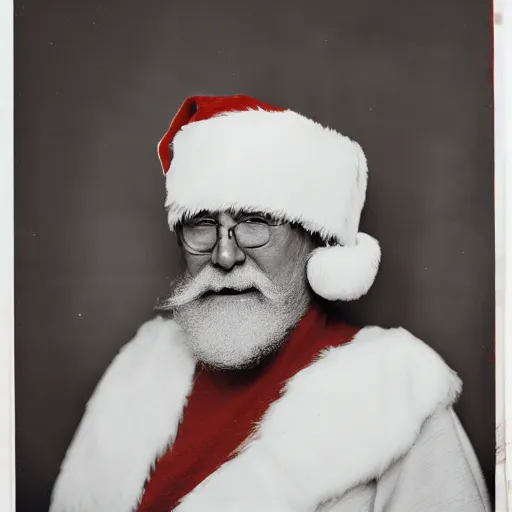 Prompt: santa claus wearing a native american headdress