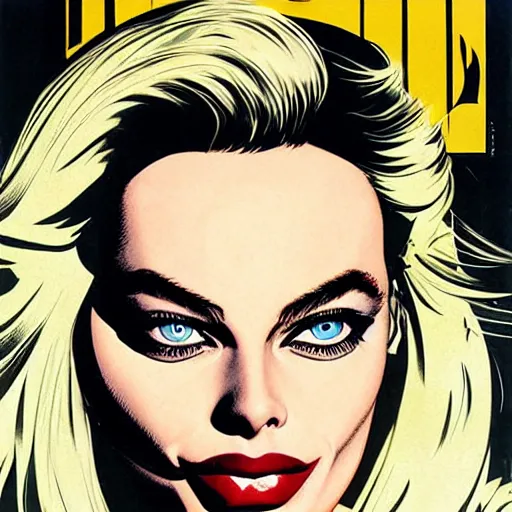 Prompt: eye shadow makeup margot robbie by artgem by brian bolland by alex ross by artgem by brian bolland by alex rossby artgem by brian bolland by alex ross by artgem by brian bolland by alex ross