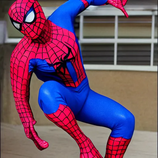 Image similar to jimmy tarbuck as spiderman