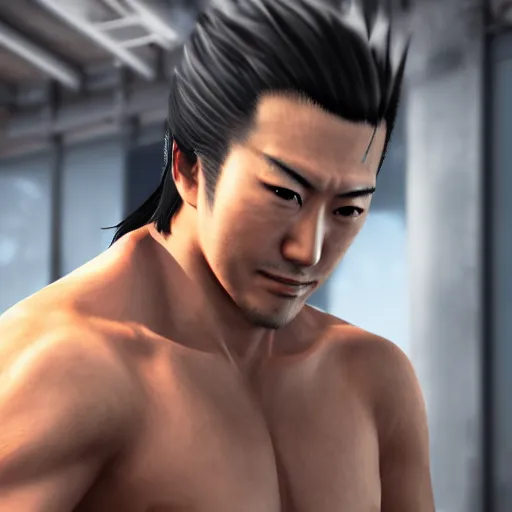 Prompt: shun akiyama from yakuza game series, 4 k