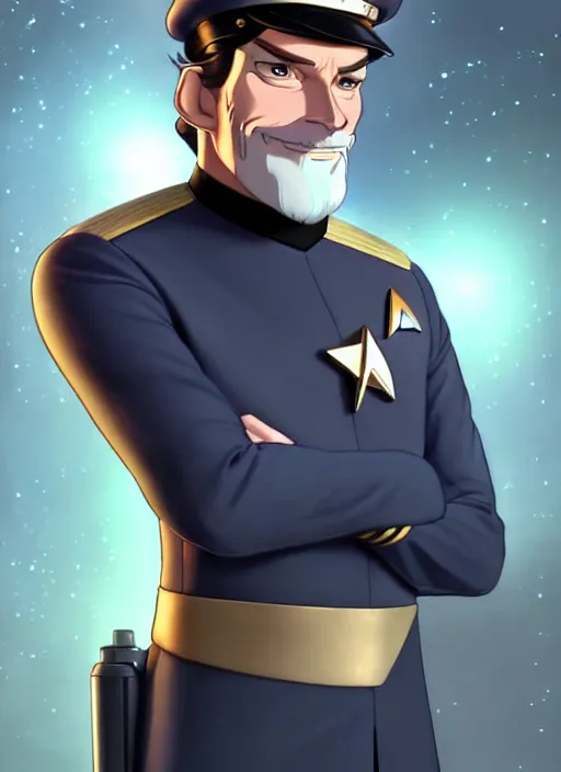 Prompt: cute star trek officer grigori rasputin, natural lighting, path traced, highly detailed, high quality, digital painting, by don bluth and ross tran and studio ghibli and alphonse mucha, artgerm