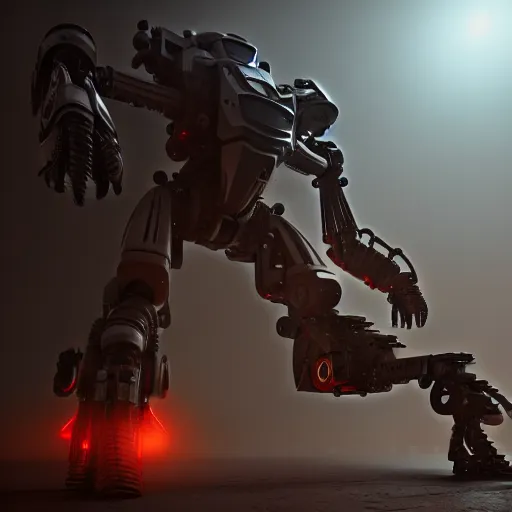 Image similar to mech, highly detailed, 4 k, hdr, award - winning, octane render, trending on artstation, volumetric lighting