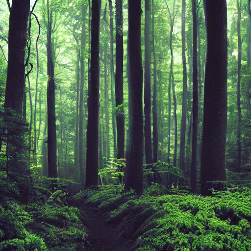 Prompt: deep forest by shunji dodo