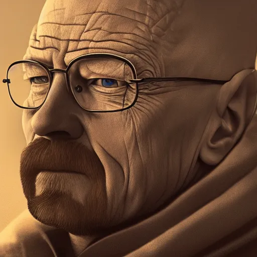 Image similar to Walter White is Emperor Palpatine, hyperdetailed, artstation, cgsociety, 8k