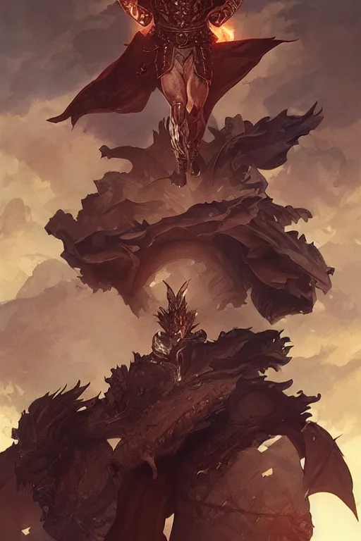 Prompt: male warrior, wearing a dark armor, dragon flying in the sky, intricate, elegant, digital painting, artstation, concept art, smooth, sharp focus, illustration, art by artgerm and greg rutkowski and alphonse mucha and andrei riabovitchev