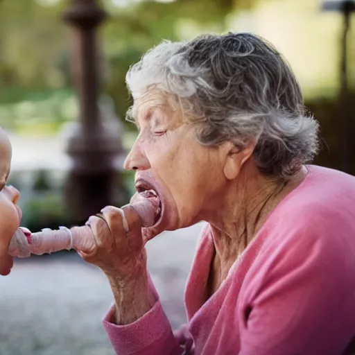 Image similar to grandmother eating her son