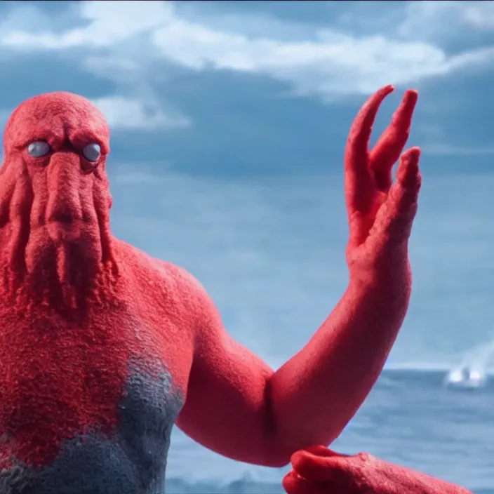 Image similar to live action zoidberg, 8 k,