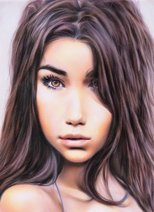 Image similar to Madison Beer realistic 3D portrait by ian spriggs