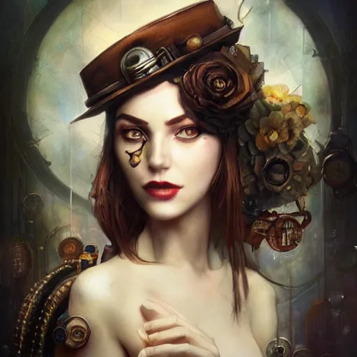 Image similar to lofi steampunk portrait pixar style by Lita Cabellut and Stanley Artgerm and Tom Bagshaw