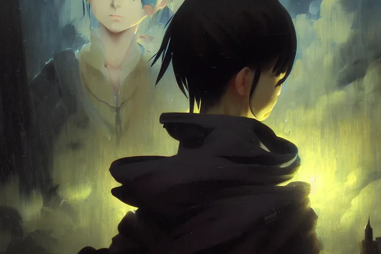 Prompt: baroque oil painting of anime key visual concept art of anime girl character study, brutalist dark fantasy, rain, rule of thirds, cinematic lighting, fake hidden detail, trending on pixiv fanbox, acrylic palette knife and brush, style of makoto shinkai studio ghibli genshin impact jamie wyeth james gilleard greg rutkowski