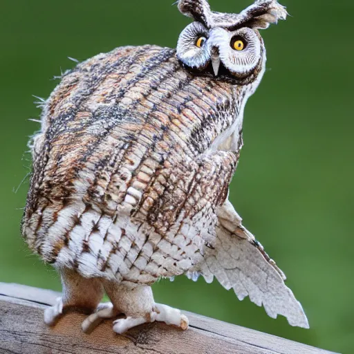 Prompt: a mouse riding an owl