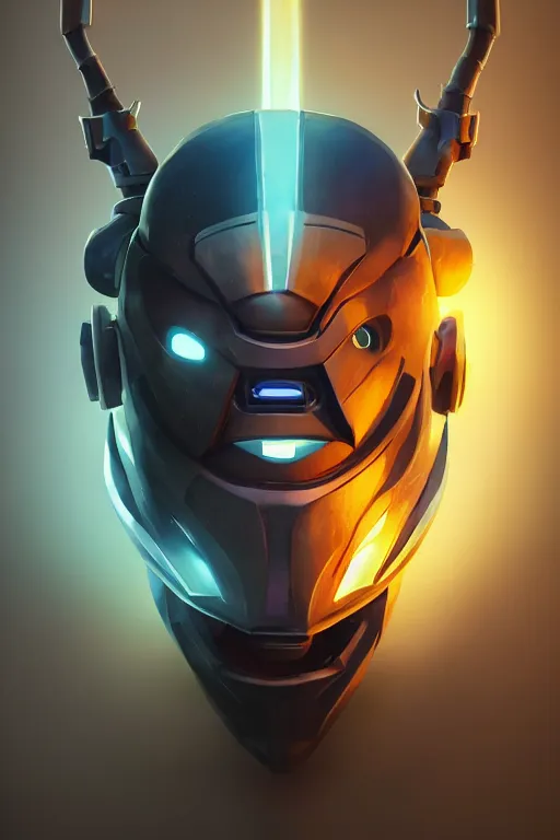 Image similar to epic mask helmet robot ninja portrait stylized as fornite style game design fanart by concept artist gervasio canda, behance hd by jesper ejsing, by rhads, makoto shinkai and lois van baarle, ilya kuvshinov, rossdraws global illumination radiating a glowing aura global illumination ray tracing hdr render in unreal engine 5