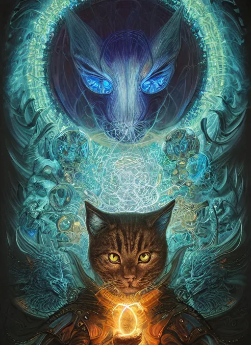 Image similar to magic gateway portal glowing cat eyes, shamanic poster lsd art, intricate, elegant, highly detailed, centered, digital painting, artstation, concept art, smooth, sharp focus, illustration, artgerm, tomasz alen kopera, peter mohrbacher, donato giancola, joseph christian leyendecker, wlop, frank frazetta