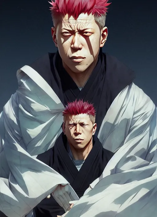 Image similar to ultra realistic illustration, jujutsu kaisen. intricate, elegant, highly detailed, digital painting, artstation, concept art, smooth, sharp focus, illustration, art by artgerm and greg rutkowski and alphonse mucha and wlop