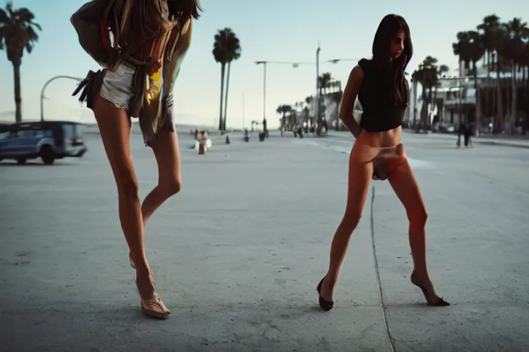 Image similar to color street photography of gorgeous model girl on Santa Monica peer By Emmanuel Lubezki