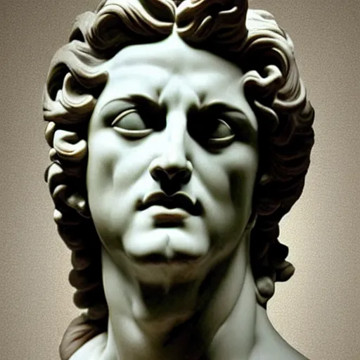 Image similar to jhonny deep as a greek marble statue