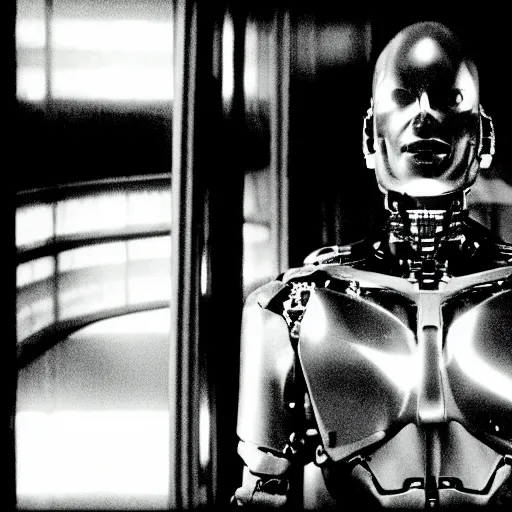 Image similar to movie still of cyborg, cinematic composition, cinematic light, criterion collection, by martin scorcese