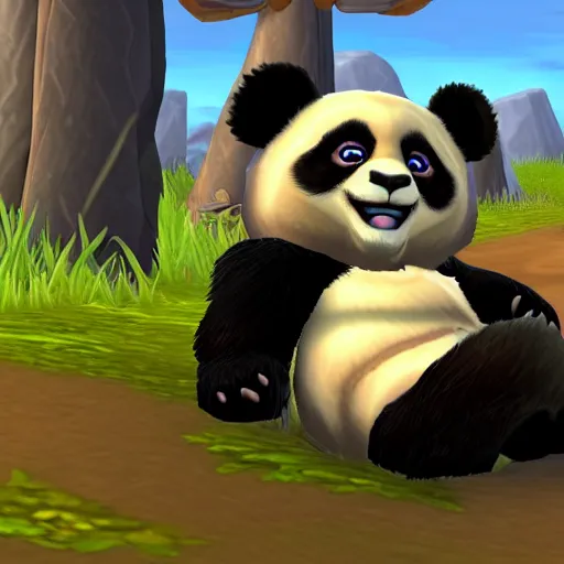 Image similar to panda from world of warcraft