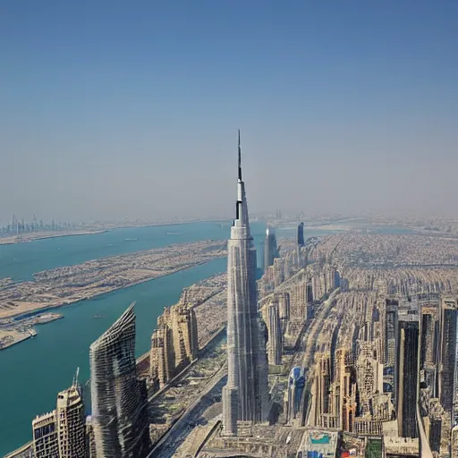 Prompt: view of New York from the Burj Dubaï