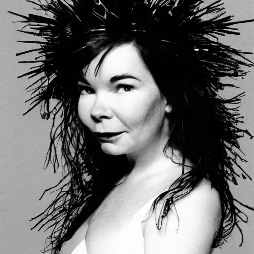 Prompt: bjork in 1993 portrait