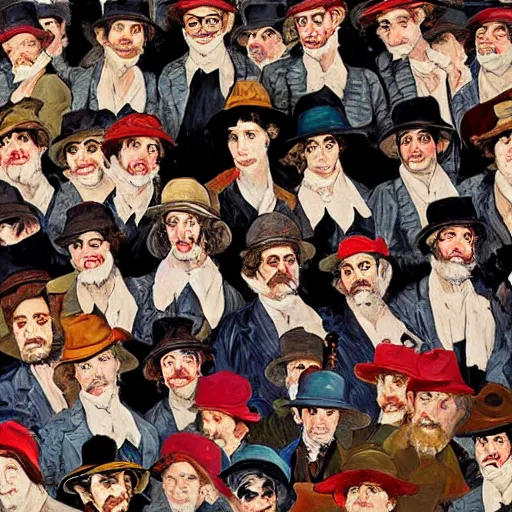 Image similar to Where's Waldo, in the style of Manet