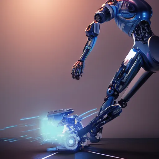 ArtStation - Artificially In Love Cyberpunk Purple Robot 4k