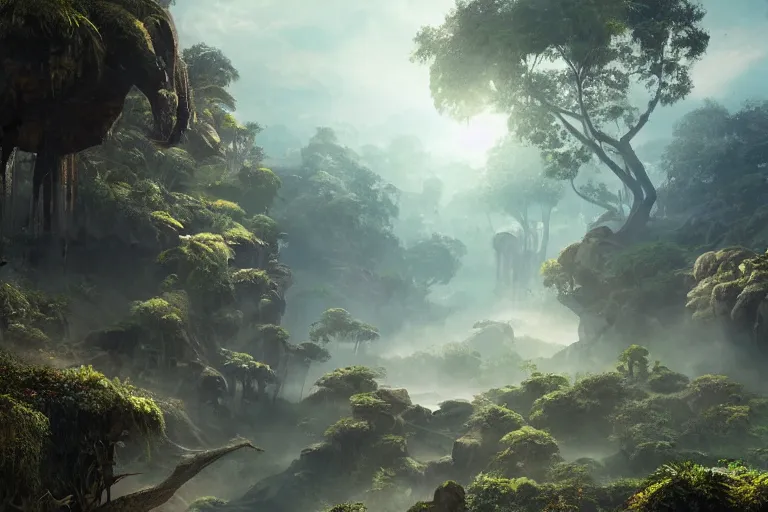 Image similar to the most amazing dream you ever had about ancient java, hyper realistic, ambient lighting, concept art, intricate, hyper detailed, smooth, volumetric lighting, octane