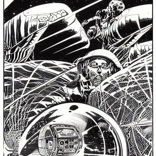 Prompt: a vibrant science fiction 7 0's scifi art scene by virgil finlay, highly detailed, remodernism, cel - shaded, colored screentone, digitally enhanced.